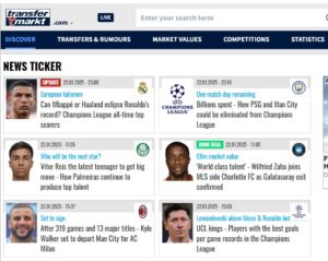 Trang Web Chuyển Nhượng Cầu Thủ